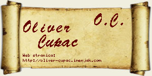 Oliver Cupać vizit kartica